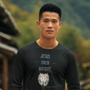 "Jesus Over Haters" Men's Long Sleeve Shirt