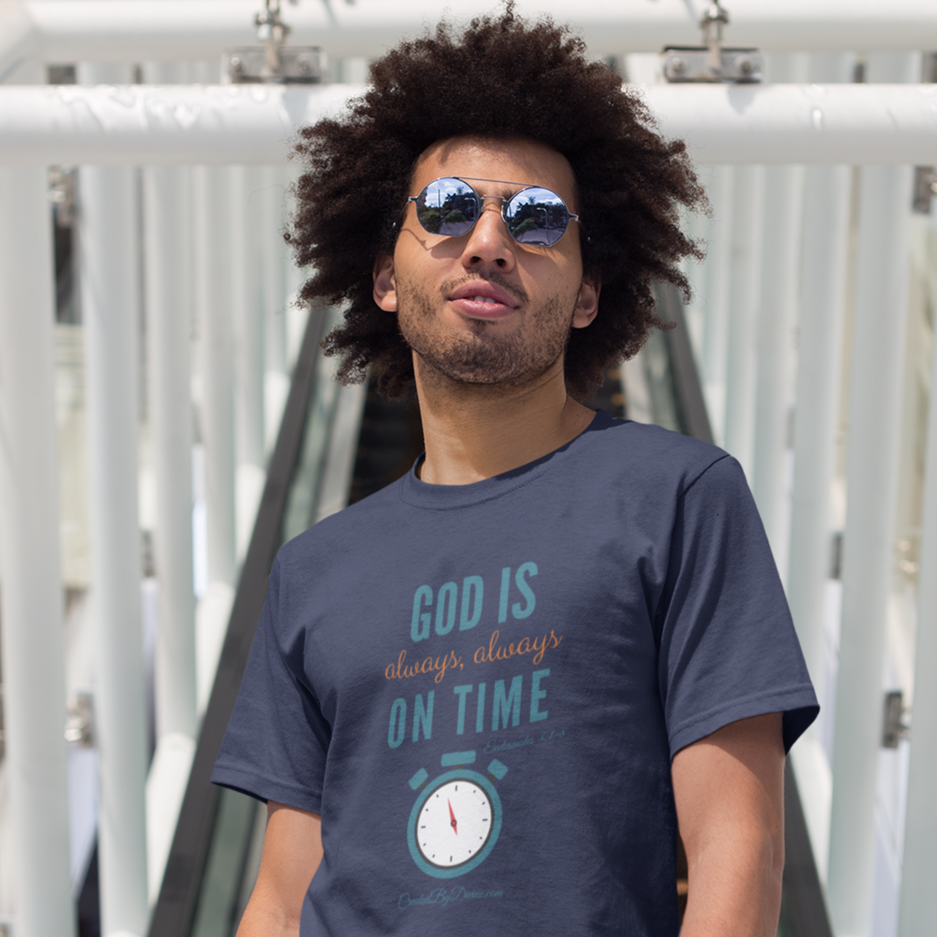 "God is Always, Always on Time” Men's T-Shirt