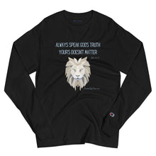 Load image into Gallery viewer, &quot;Always Speak God&#39;s Truth&quot; Men&#39;s Champion Long Sleeve Shirt
