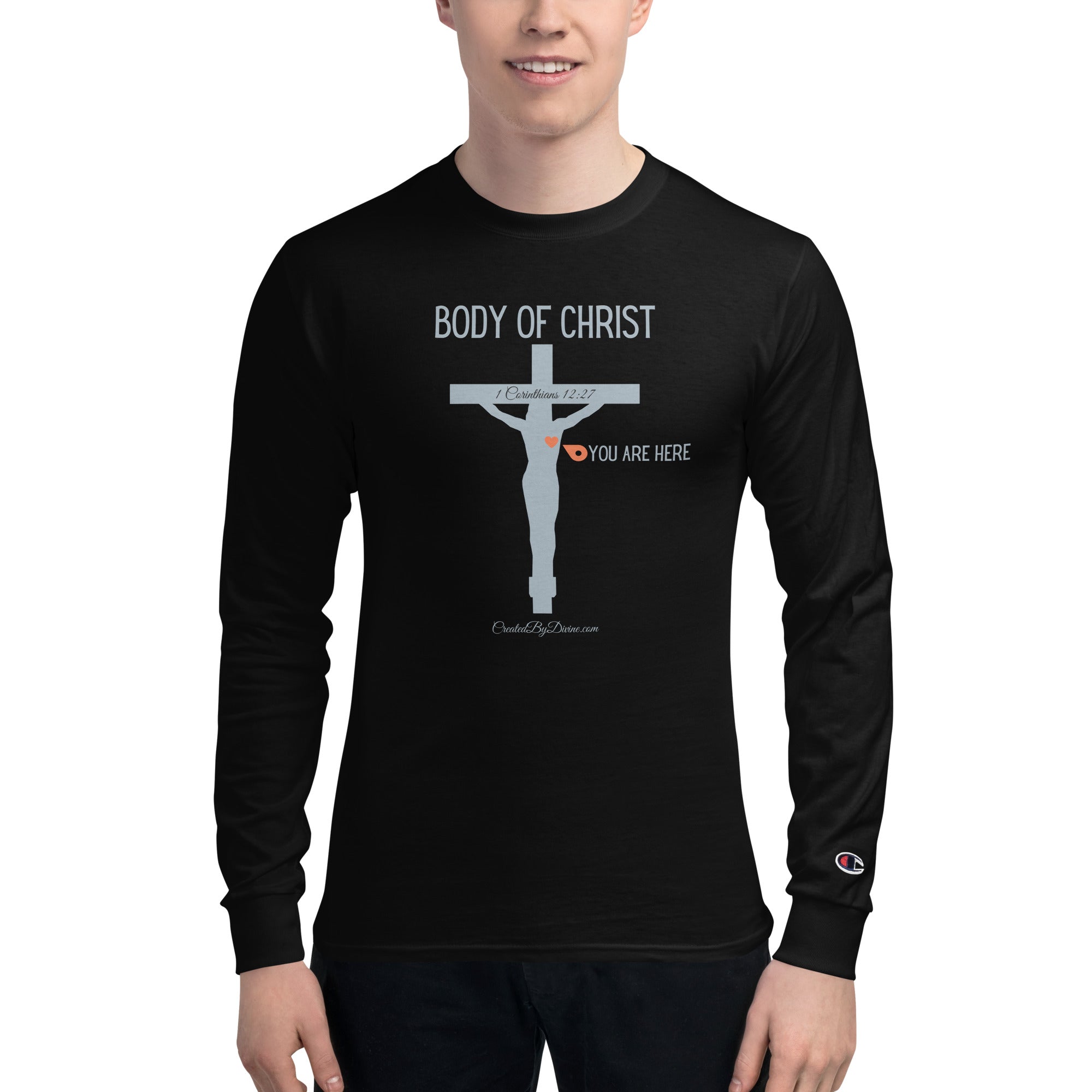 "Body of Christ" Men's Champion Long Sleeve Shirt