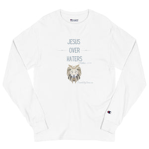 "Jesus Over Haters" Men's Champion Long Sleeve Shirt