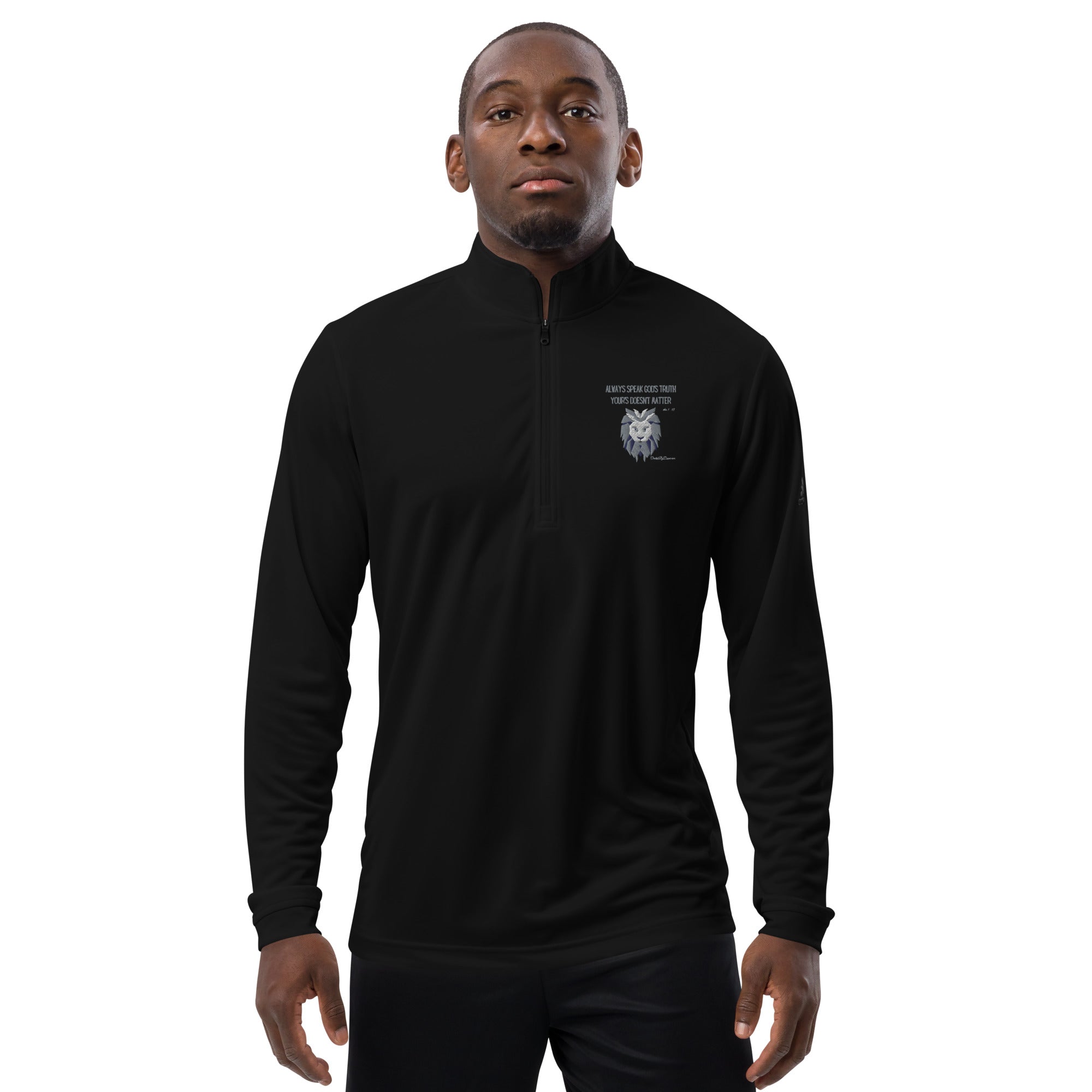 "Always Speak God's Truth" Men's Adidas Quarter Zip Pullover