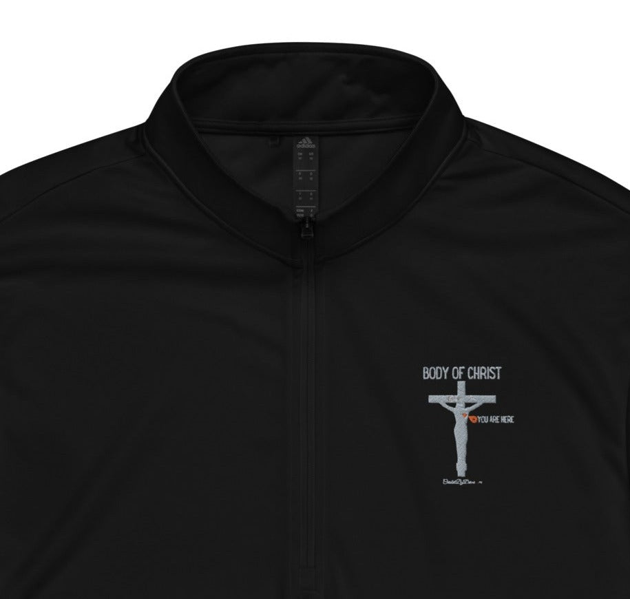 "Body of Christ" Men's Adidas Quarter Zip Pullover