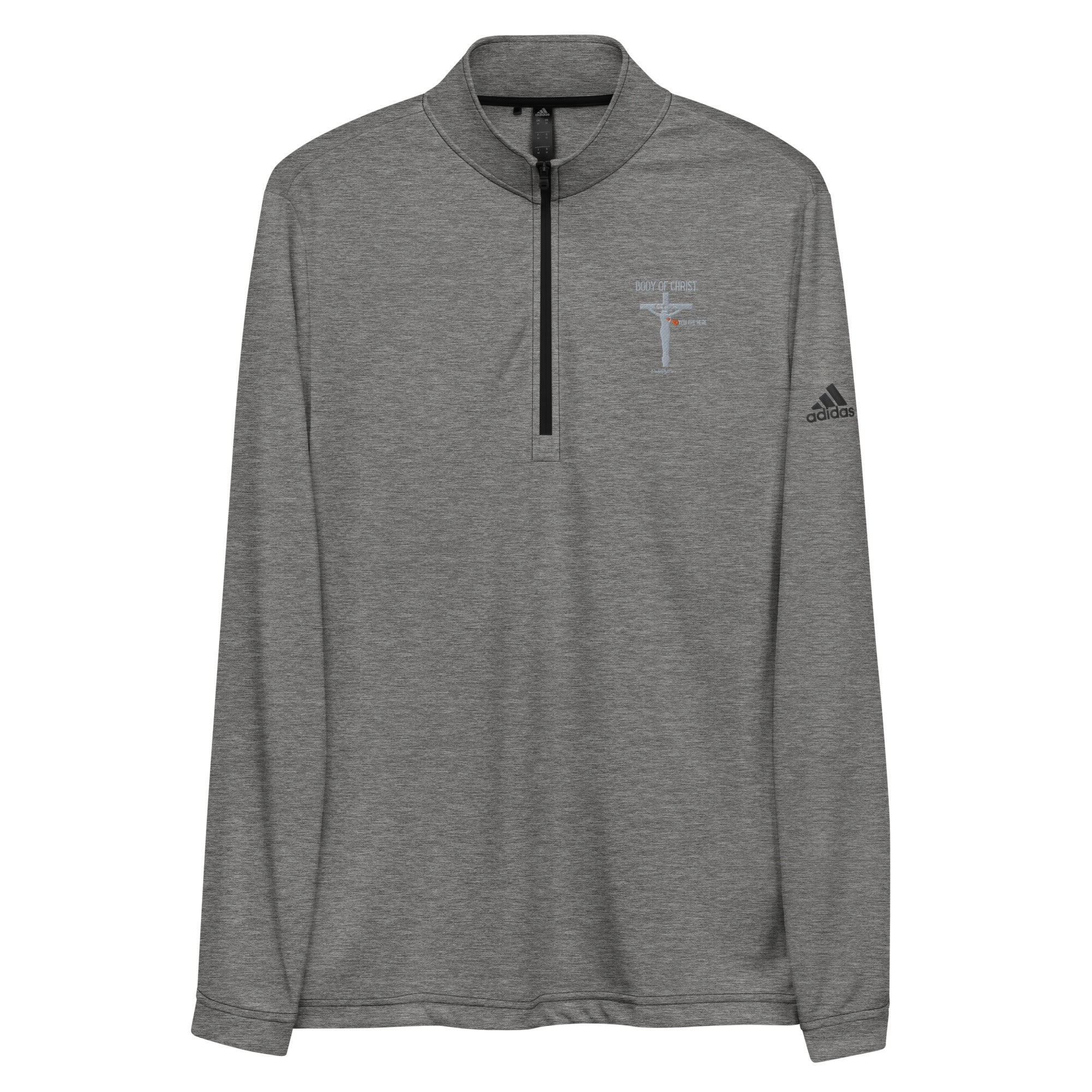 "Body of Christ" Men's Adidas Quarter Zip Pullover