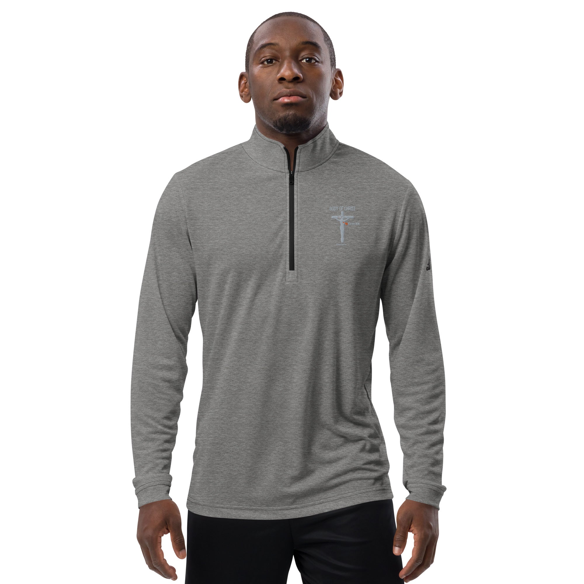 "Body of Christ" Men's Adidas Quarter Zip Pullover