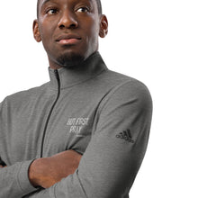 Load image into Gallery viewer, &quot;But First, Pray&quot; Men&#39;s Adidas Quarter Zip Pullover (White Letters)