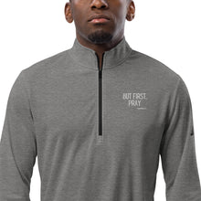 Load image into Gallery viewer, &quot;But First, Pray&quot; Men&#39;s Adidas Quarter Zip Pullover (White Letters)