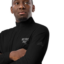 Load image into Gallery viewer, &quot;But First, Pray&quot; Men&#39;s Adidas Quarter Zip Pullover (White Letters)