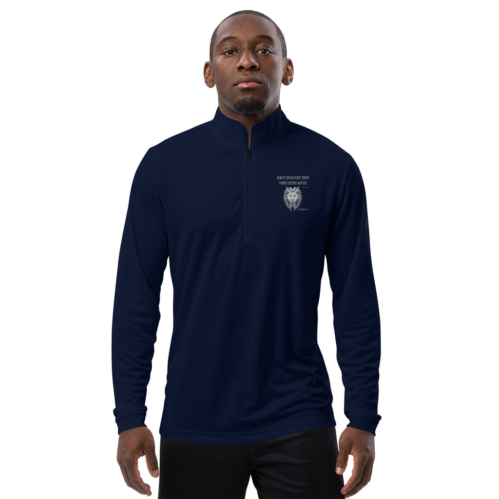 "Always Speak God's Truth" Men's Adidas Quarter Zip Pullover