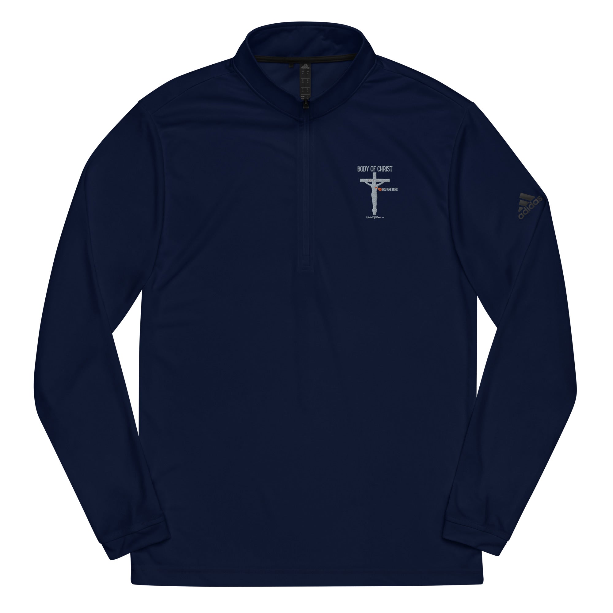 "Body of Christ" Men's Adidas Quarter Zip Pullover