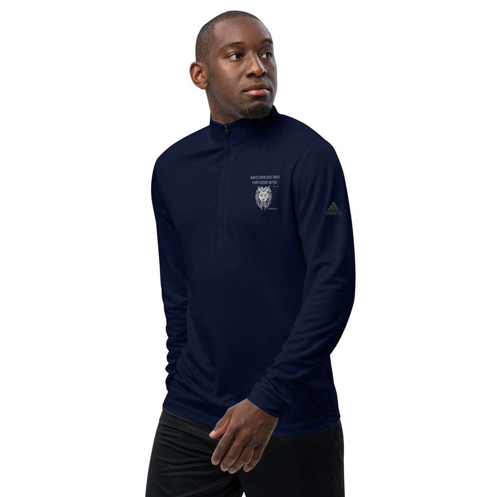 "Always Speak God's Truth" Men's Adidas Quarter Zip Pullover