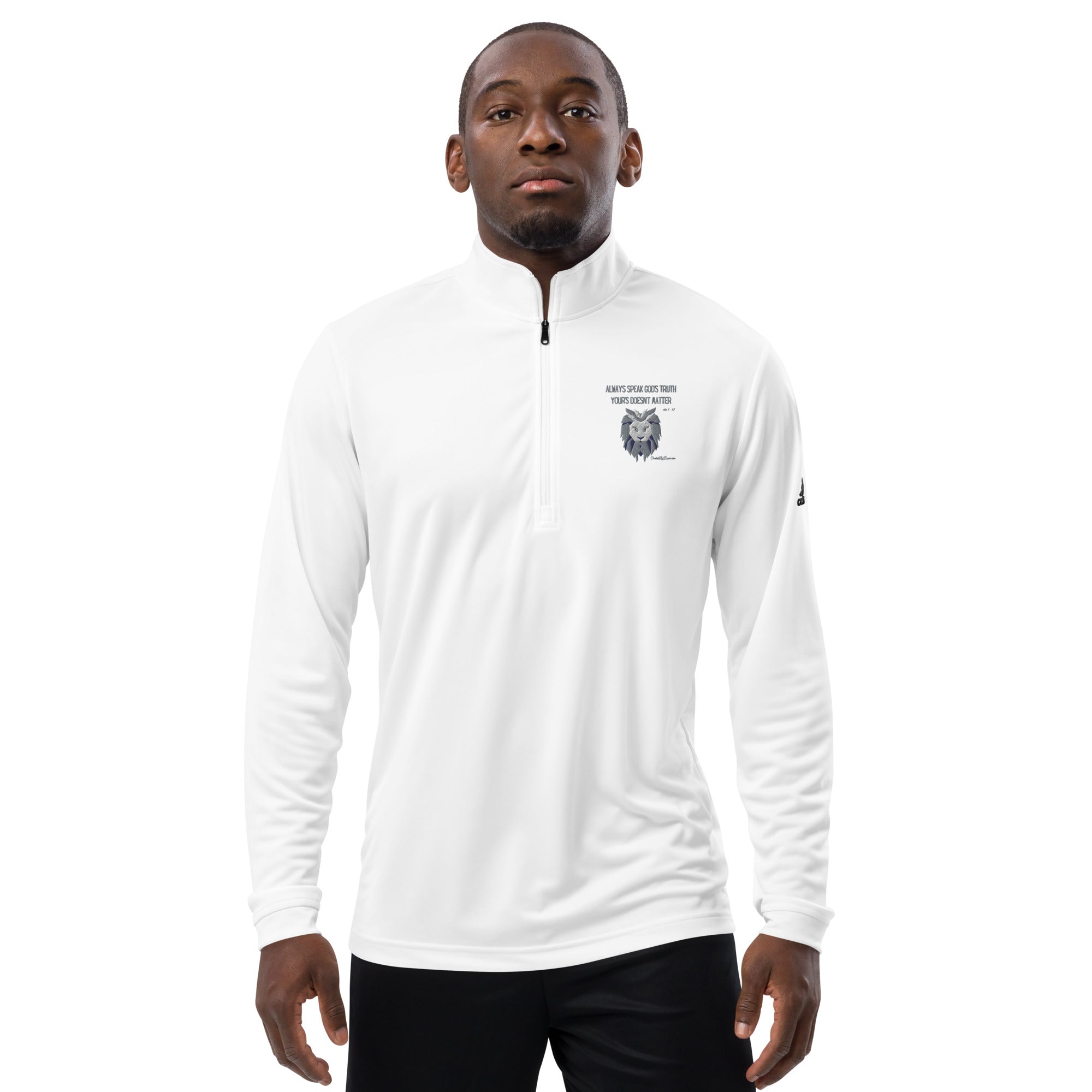 "Always Speak God's Truth" Men's Adidas Quarter Zip Pullover