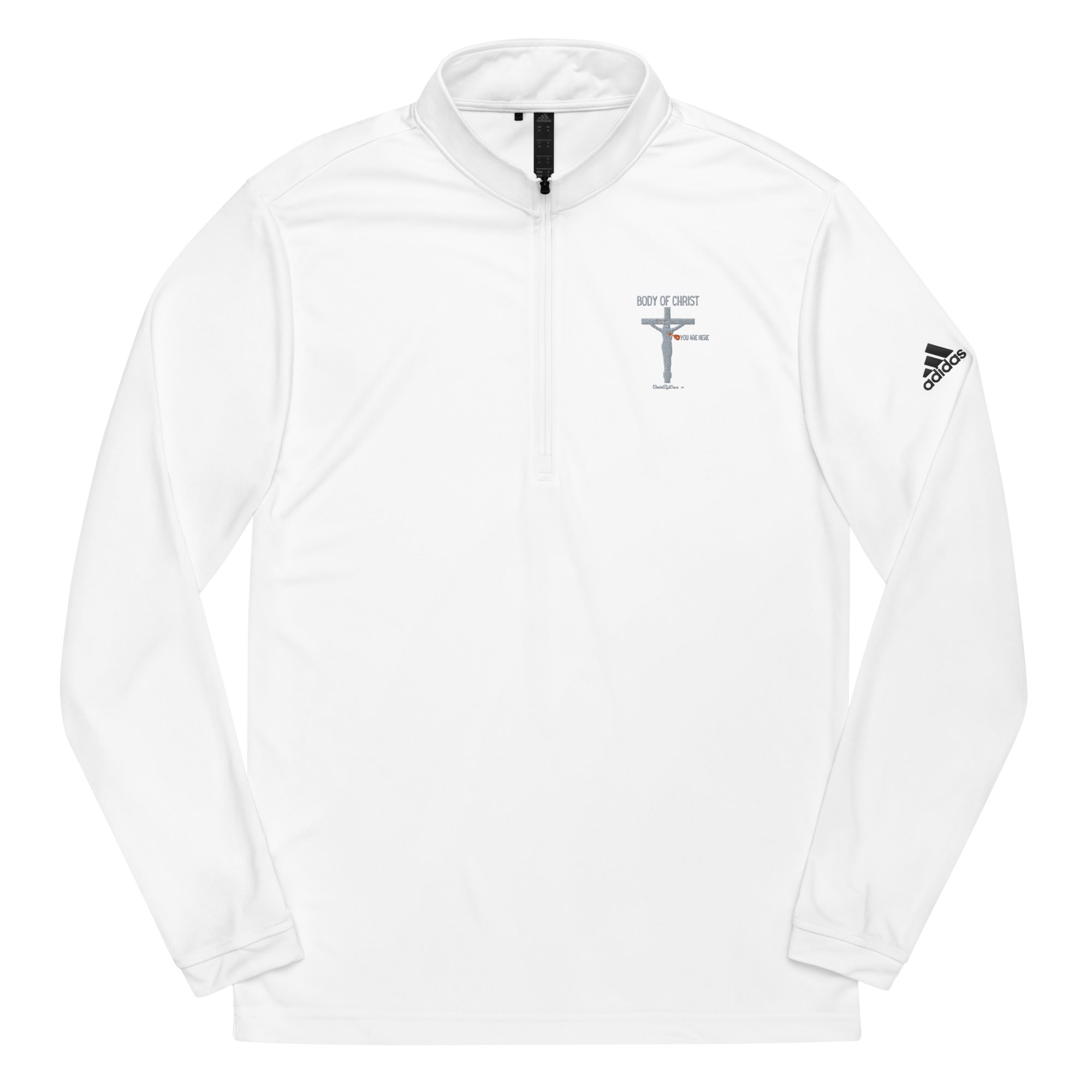 "Body of Christ" Men's Adidas Quarter Zip Pullover