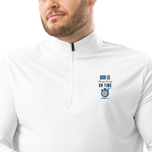 Load image into Gallery viewer, &quot;God is Always, Always on Time&quot; Men&#39;s Adidas Quarter Zip Pullover