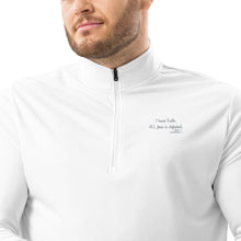 Load image into Gallery viewer, &quot;I Have Faith. All Fear is Defeated.&quot; Men&#39;s Adidas Quarter Zip Pullover
