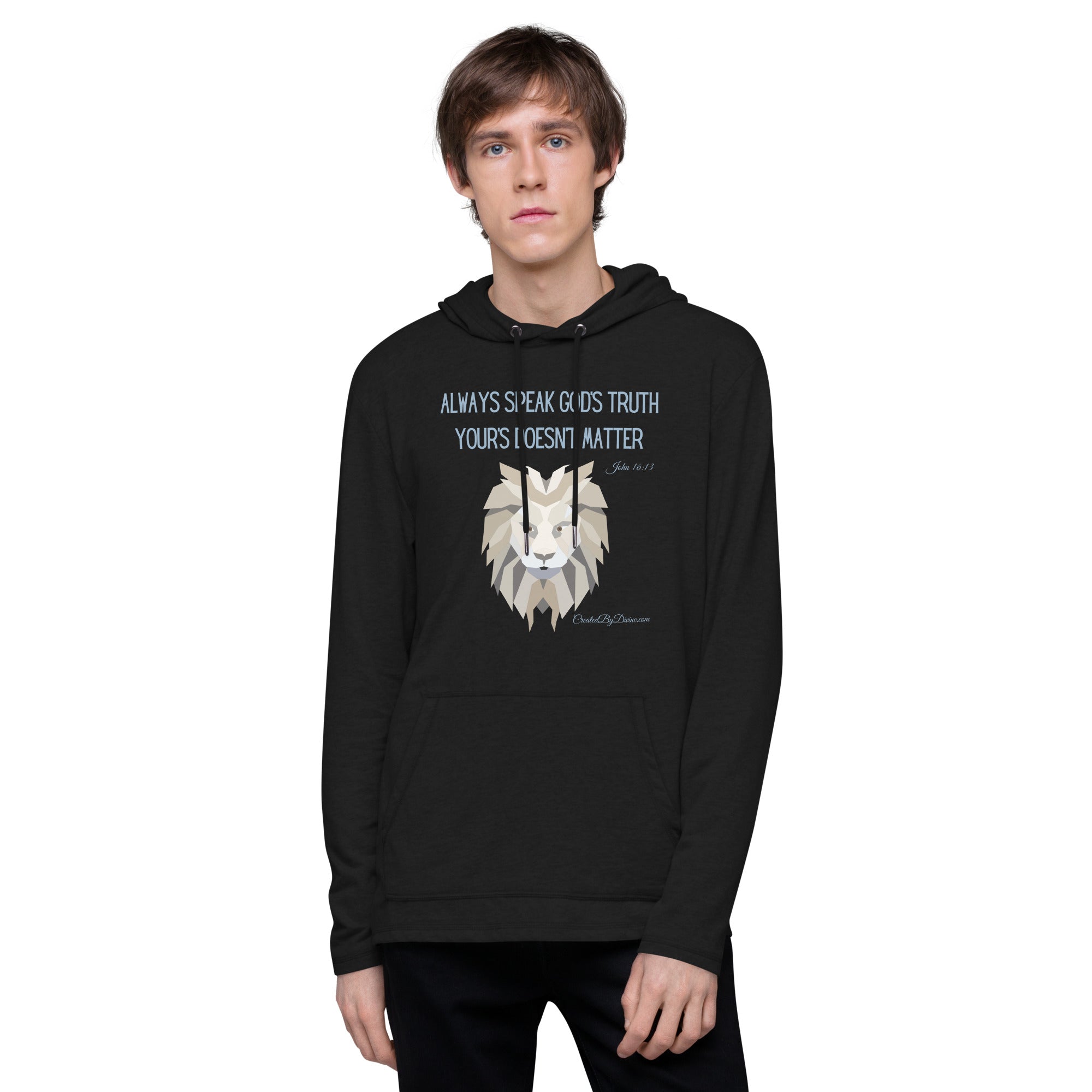 "Always Speak God's Truth" Men's Lightweight Hoodie