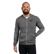 Load image into Gallery viewer, &quot;But First, Pray&quot; Men&#39;s Lightweight Zip Hoodie (Black Letters)