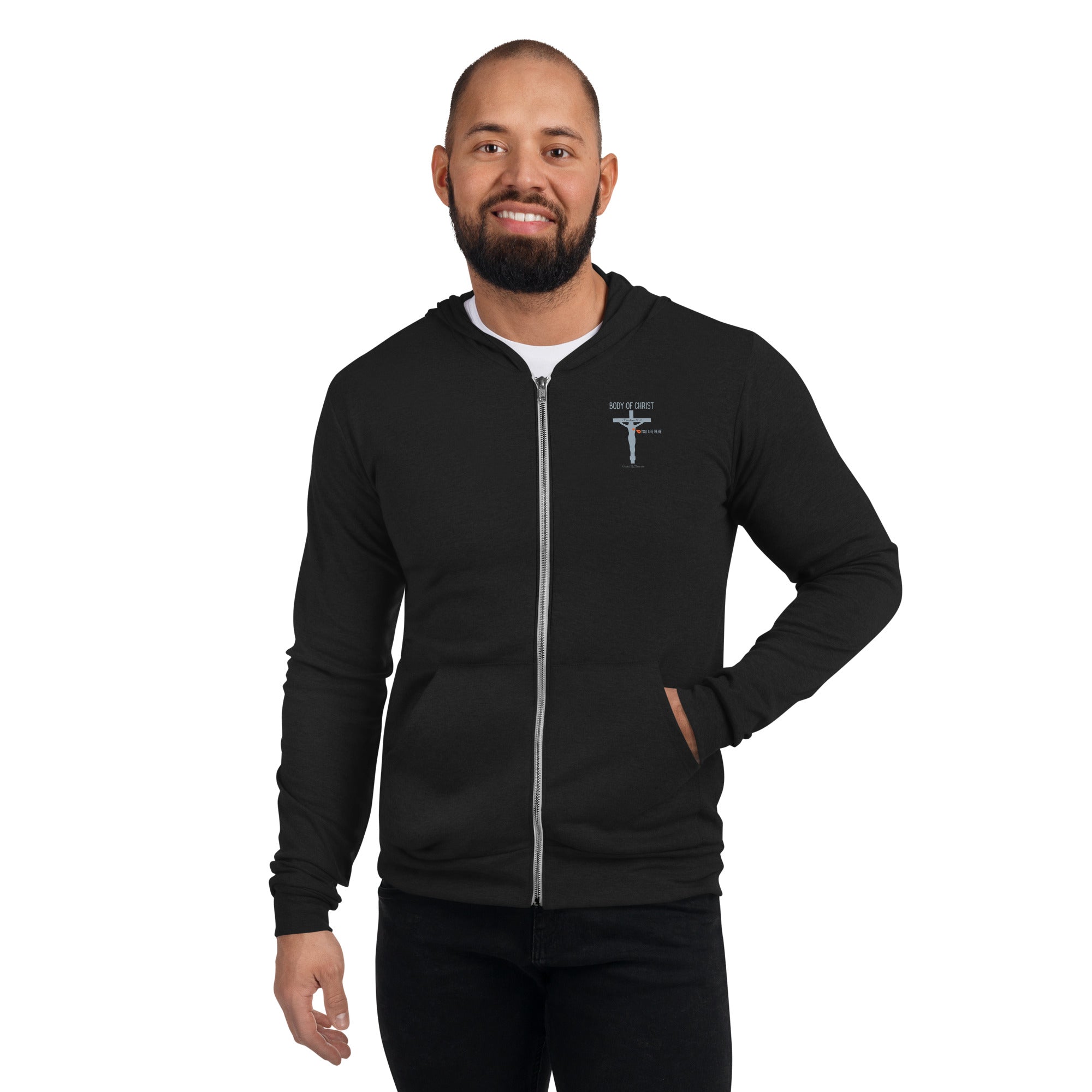 "Body of Christ" Men's Lightweight Zip Hoodie