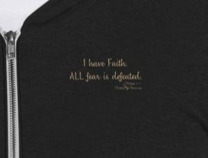 "I Have Faith. All Fear is Defeated." Men's Lightweight Zip Hoodie